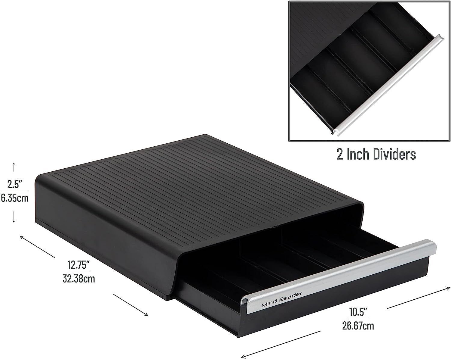 "Coupe" 30 Capacity Coffee Pod Drawer, Black