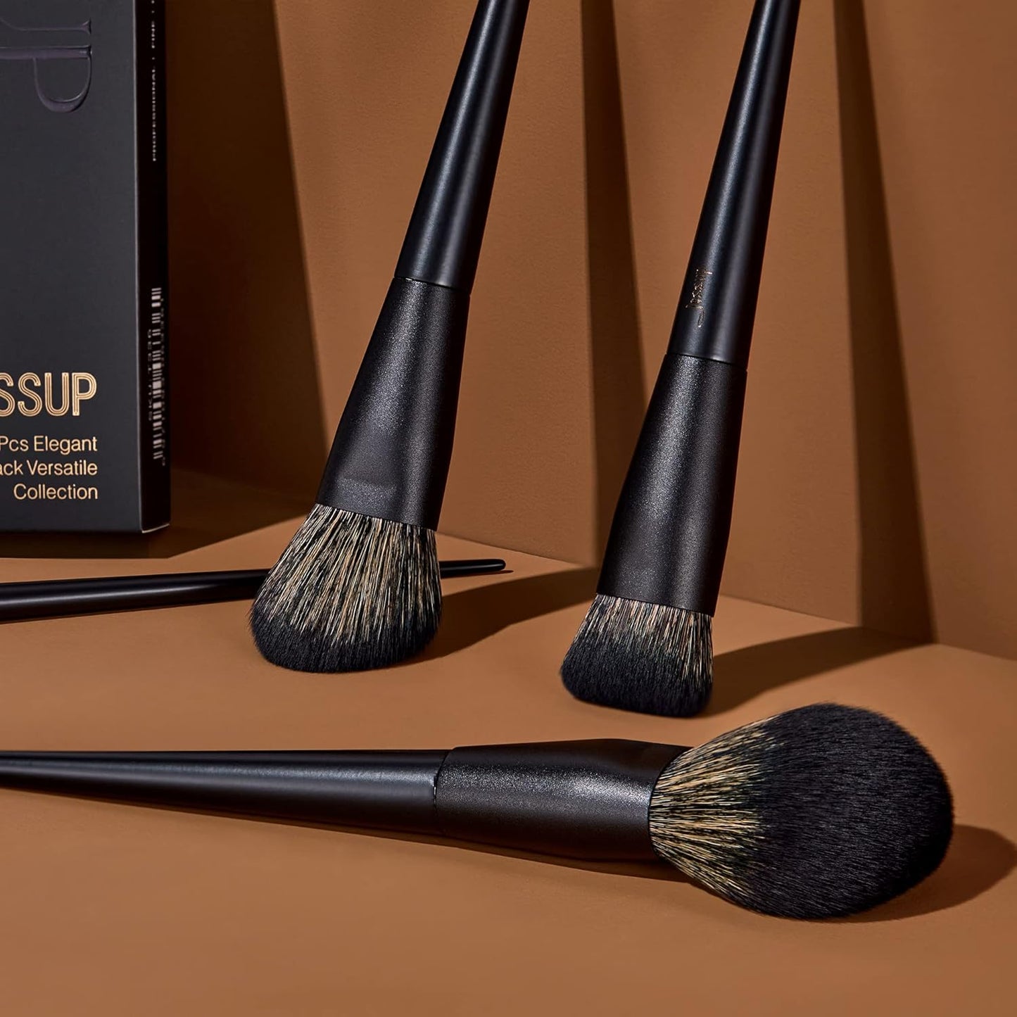 Makeup Brushes Set  Make up Brushes 14Pcs Black Kabuki Foundation Eyeshadow Contour Concealer Powder Eyeliner Crease Eyebrow Blending Brush, T336