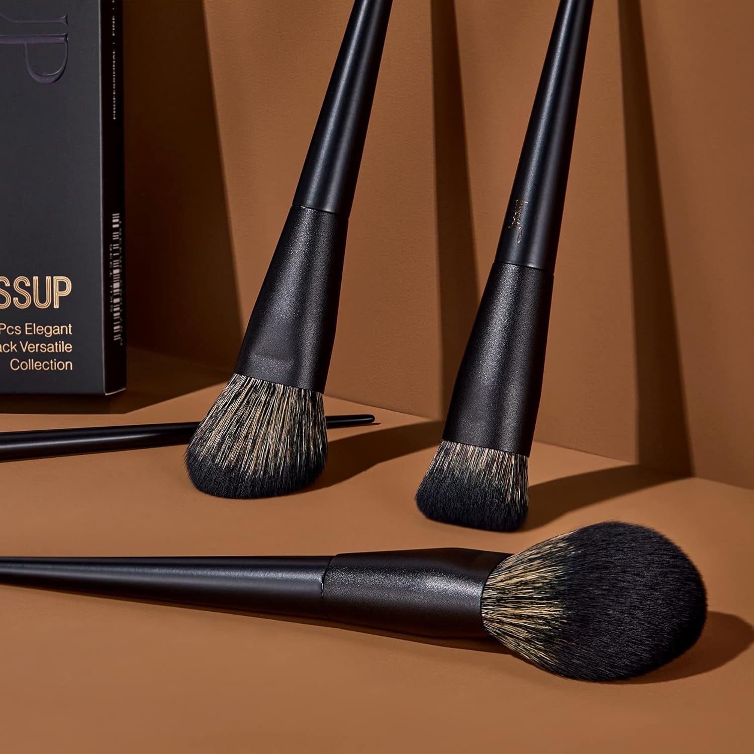 Makeup Brushes Set  Make up Brushes 14Pcs Black Kabuki Foundation Eyeshadow Contour Concealer Powder Eyeliner Crease Eyebrow Blending Brush, T336