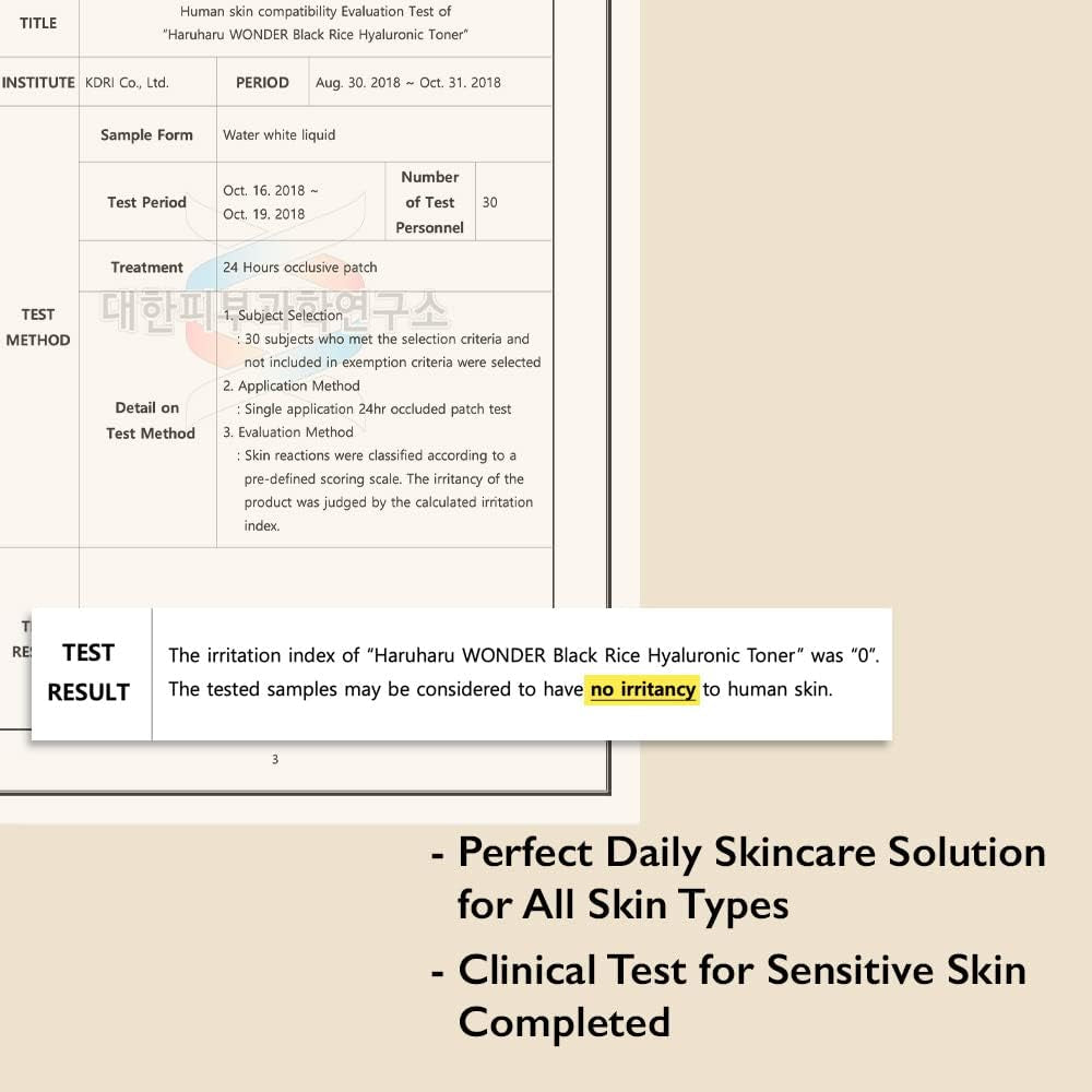 Wonder, Black Rice Hyaluronic Toner, 10.1 Fl Oz, Deep Hydration, Glass Skin, Korean Skincare, Vegan, Cruelty-Free