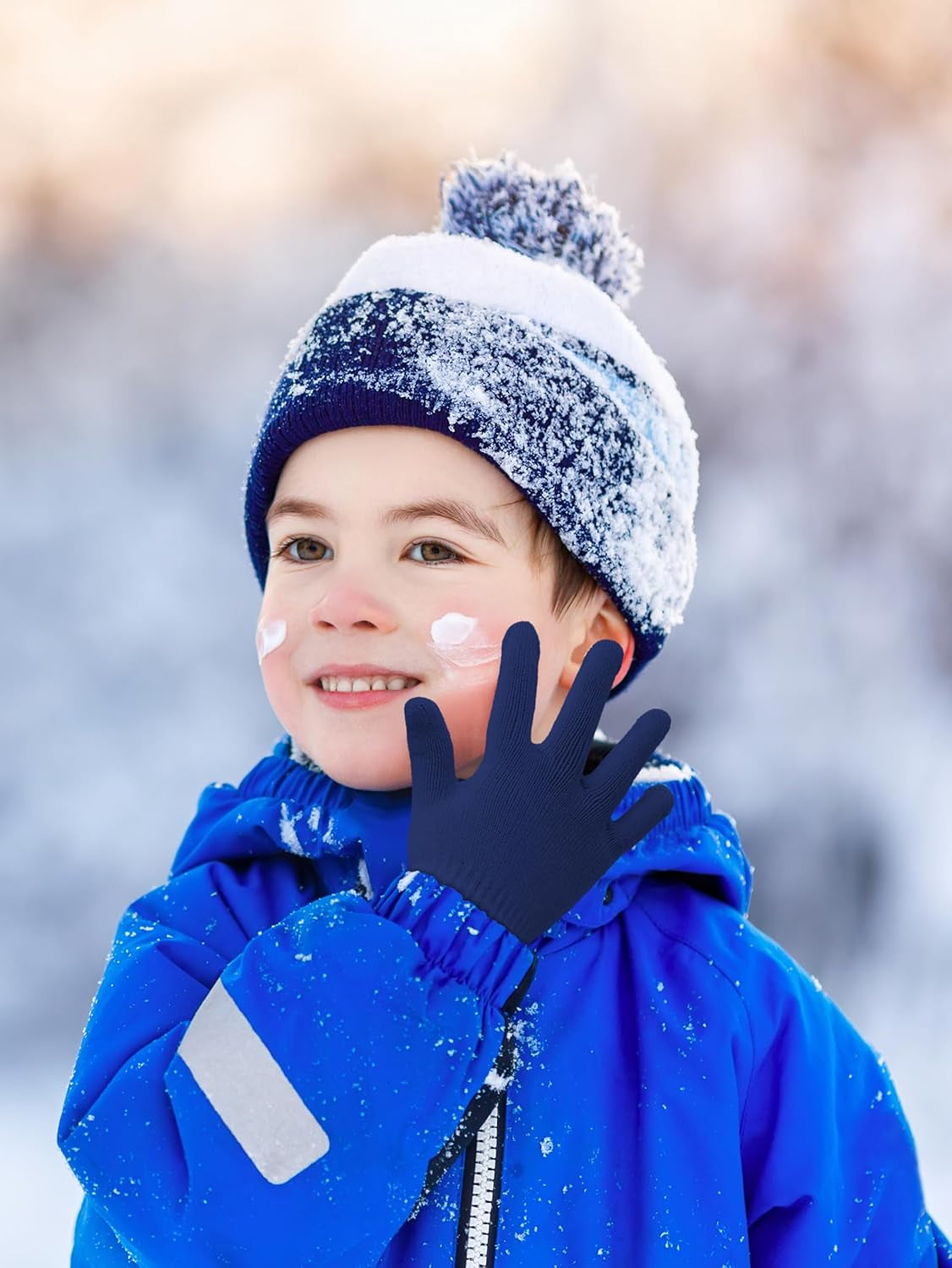 12 Pairs Kid'S Winter Magic Gloves Children Stretchy Warm Magic Gloves Boys or Girls Knit Gloves for 6-12 Years