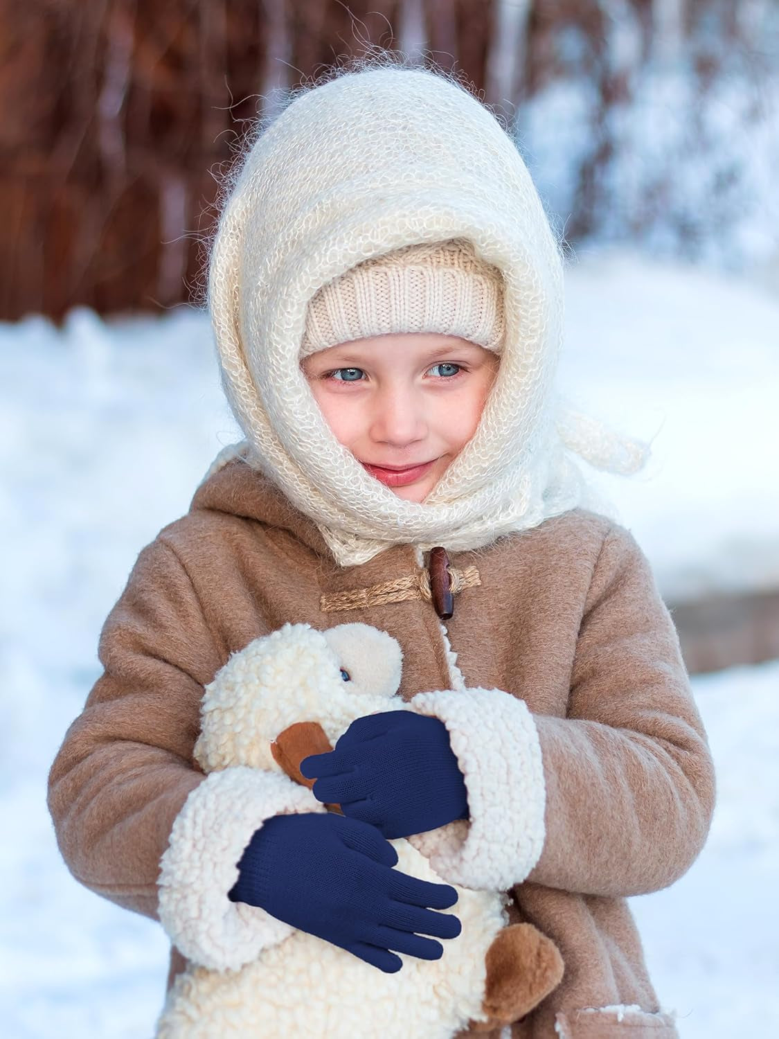 12 Pairs Kid'S Winter Magic Gloves Children Stretchy Warm Magic Gloves Boys or Girls Knit Gloves for 6-12 Years