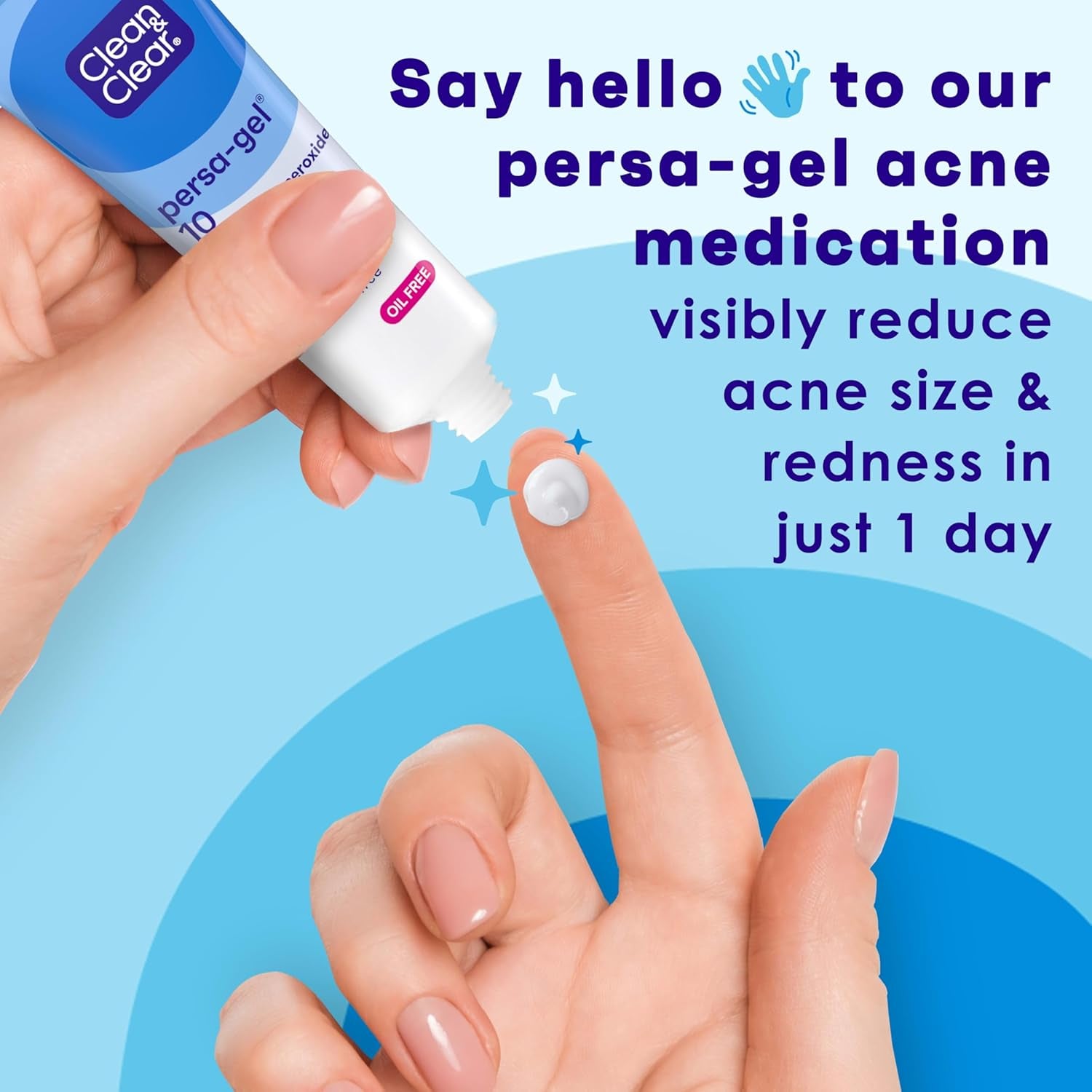 Persa-Gel 10 Oil-Free Acne Spot Treatment with Maximum Strength 10% Benzoyl Peroxide, Topical Pimple Cream & Gel Medication for Face, Fragrance-Free, 1 Fl. Oz, 1 Pack