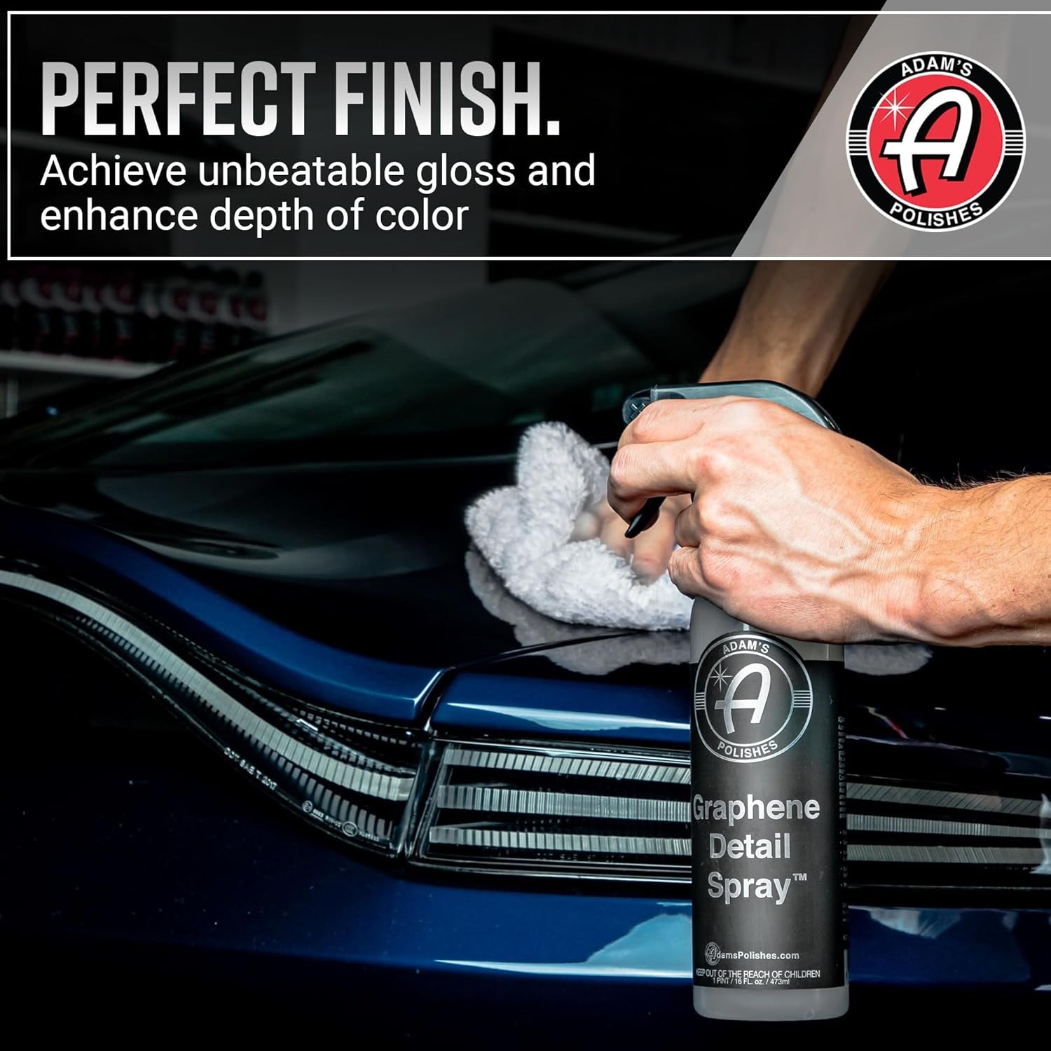 Graphene Detail Spray (16 Fl Oz) - Extend Protection of Waxes, Sealants, & Coatings | Waterless Detailer for Car Detailing | Clay Bar, Drying Aid, Add Ceramic Graphene Protection
