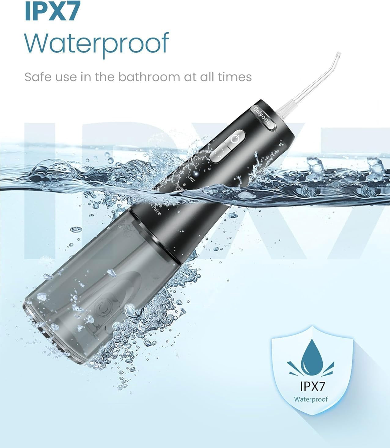 Water Dental Flosser, 300ML Portable Oral Irrigator for Teeth, 4 Modes and 5 Jet Tips,Rechargeable Irrigation Cleaner,Electric Flossing Machine Power Flossers & Irrigator Accessories Black