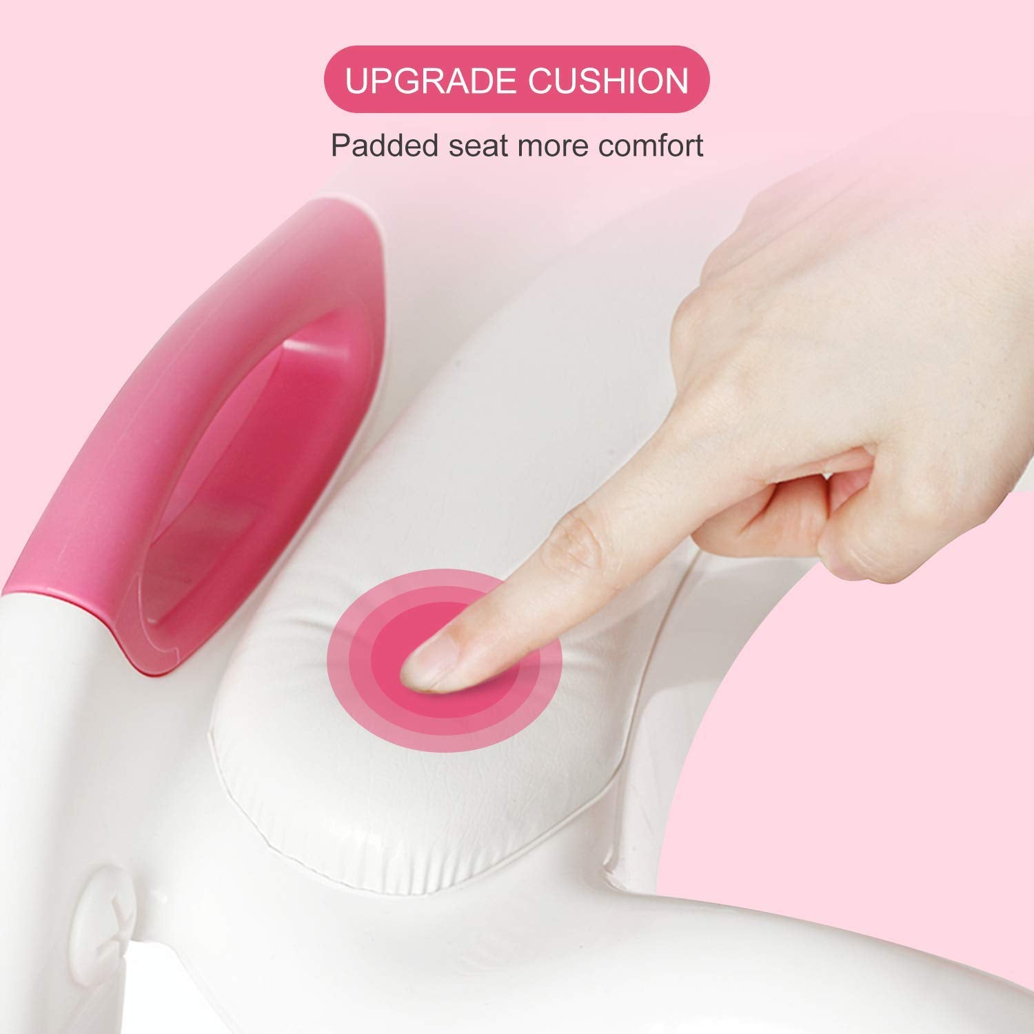 Potty Training Seat Ladder Girls,Toddlers Toilet Seat,Kids Stool (Rose Pink)