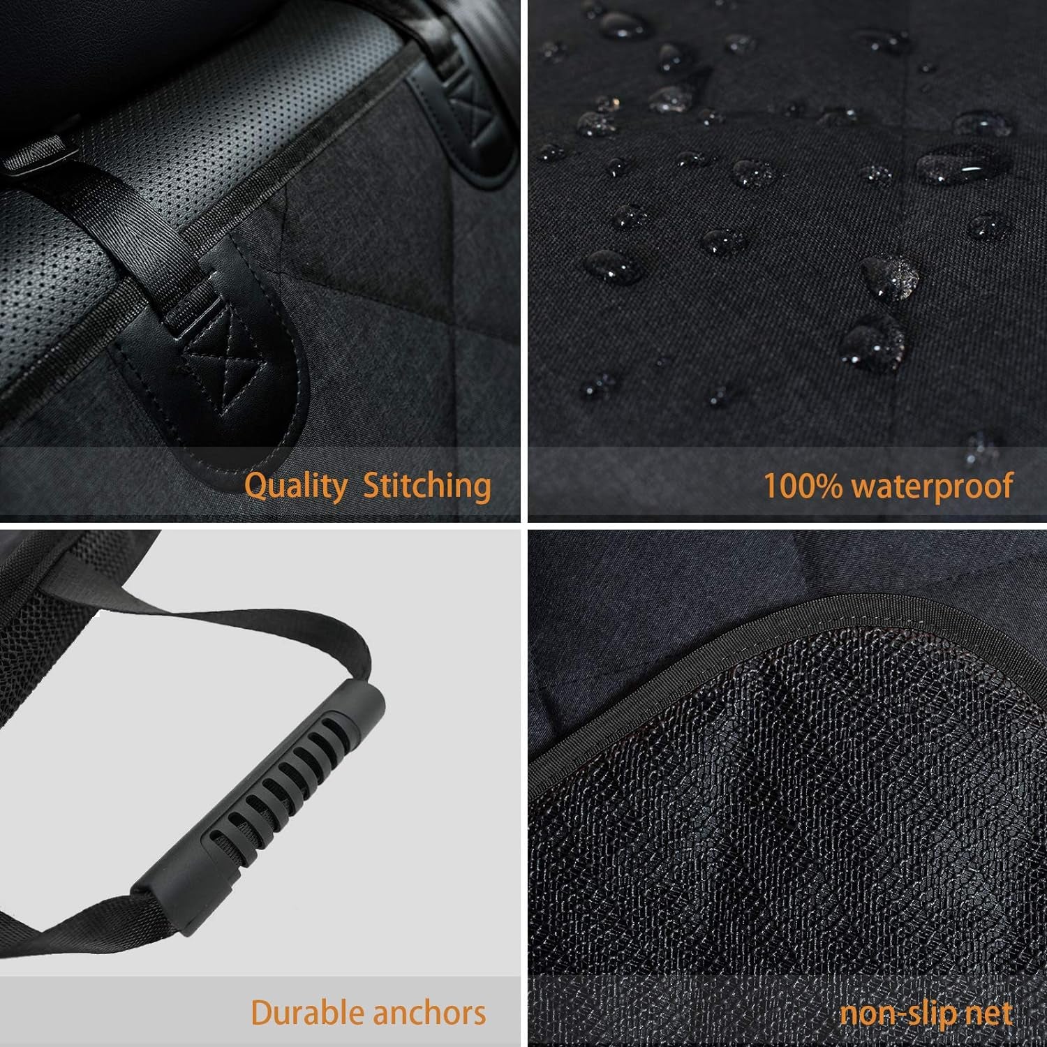 Bench Dog Car Seat Cover for Back Seat Waterproof Seat Covers Durable Scratch Proof Nonslip, Protector for Pet Fur & Mud Washable Backseat Cover for Cars Armrest Compatible